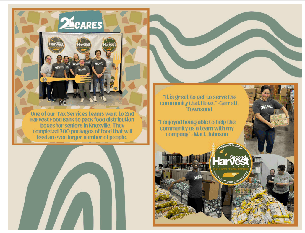 21st Mortgage visited Second Harvest Food Bank of East Tennessee to help the Knoxville community fight hunger