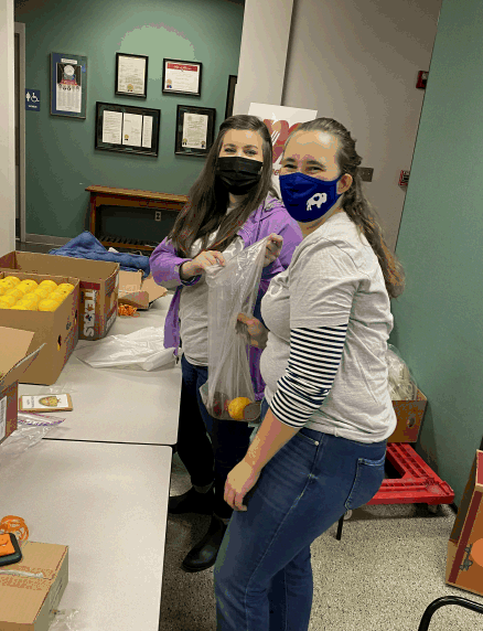 Volunteer staff at work for charity